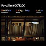 Nanlite PavoSlim 120C 150W RGBWW LED Slim Panel Light 2700K-7500K Photography Lighting for Outdoor Studio Live Fill Light