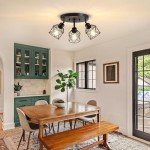Adjustable 3-Light Farmhouse Ceiling Light Fixture