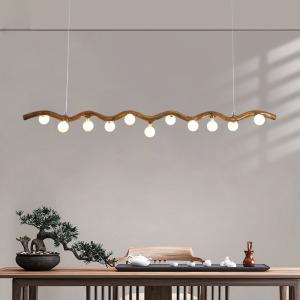 Japanese Tree Branch Resin Chandeliers Simple Retro Designer Pendant Lights for Bar Table Dining Room Kitchen Island Led Lamp