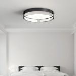 Italian minimalist bedroom round LED ceiling light, Nordic creativity