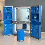 Light luxury high-end solid wood floor-to-ceiling jewelry cabinet dresser with mirror modern