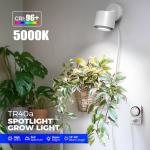 Barrina TR40a Track Grow Light for Indoor Plants, 40W Wall-Mounted Grow Bulbs with Adjustable Beam Angle (15°-60°), 5000K Full Spectrum Plant Spotlight with Timer & 16.4" Fabric Power Cord, 1-Pack