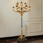 All copper, large, living room, floor lamp, European style, villa, hotel