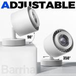 Barrina TR40a Track Grow Light for Indoor Plants, 40W Wall-Mounted Grow Bulbs with Adjustable Beam Angle (15°-60°), 5000K Full Spectrum Plant Spotlight with Timer & 16.4" Fabric Power Cord, 1-Pack