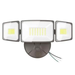 Onforu 75W Flood Lights Outdoor, 7000LM Brightness Security Lights Switch Controlled, 3 Adjustable Heads, IP65 Waterproof, 6500K Wall Mount Exterior LED Flood Light