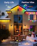 Permanent Outdoor Lights for House, 100ft Smart RGB LED Eave Lights Outdoor Decor with App/Remote Control, IP67 Waterproof Lighting with Multi Scene Modes for Christmas, Daily, Party, Holiday