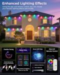 Permanent Outdoor Lights for House, 100ft Smart RGB LED Eave Lights Outdoor Decor with App/Remote Control, IP67 Waterproof Lighting with Multi Scene Modes for Christmas, Daily, Party, Holiday