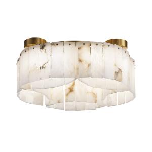 Living room full copper marble ceiling light, Chinese style dining room bedroom light