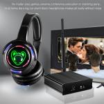 Fashionable LED Flashing Light Silent Disco Headphone Quiet Party Headset 40 Pcs Bundle with 500M Distance Transmitters