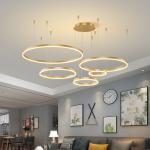 Modern Led Ceiling Chandelier Circular Ring Chandelier Living Bedroom Dining Room Lighting Home Indoor Lighting Decor Chandelier