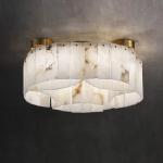 Living room full copper marble ceiling light, Chinese style dining room bedroom light