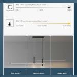 LED Pendant Light Restaurant Hanging Lamp Smart Remote Control Adjustable Color Temperature Brightness Living Room Indoor Light