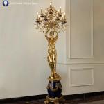 260cm sexy girl standing lamp French Villa Hall copper floor lamps luminaria foyer hotel project vintage floor lamps