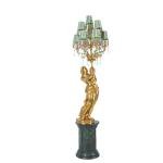 French style, all copper, large, living room, floor lamp, European style, villa