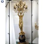 260cm sexy girl standing lamp French Villa Hall copper floor lamps luminaria foyer hotel project vintage floor lamps