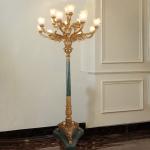 French style, all copper, living room, floor lamp, large, luxury, vintage, European style