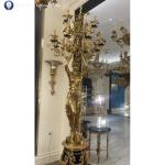 260cm sexy girl standing lamp French Villa Hall copper floor lamps luminaria foyer hotel project vintage floor lamps