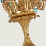 French all-copper large living room floor lamp European-style villa hotel lobby creative statue decorative ornament art lamp