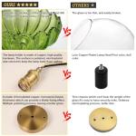 Shenmoyl Semi Flush Mount Gold Vintage Lights Fixture with Green Peony Glass, Bulb Included, 4.72" Base Modern Ceiling Light for Kitchen, Bedroom