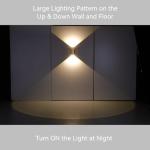 Tubicen Up Down Wall Sconce Indoor Dimmable Home Theater Wall Sconces 7W Bright Indoor LED Cylinder Wall Lights for Living Room Hallway Stairway Hardwired 5.4" H Gold