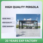 3X4 Pergola Roller Shutter And LED Light Waterproof Outdoor Pergola Garden Gazebo Aluminium Outdoor Motorized