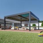 3X4 Pergola Roller Shutter And LED Light Waterproof Outdoor Pergola Garden Gazebo Aluminium Outdoor Motorized