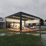 3X4 Pergola Roller Shutter And LED Light Waterproof Outdoor Pergola Garden Gazebo Aluminium Outdoor Motorized