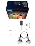 Govee Smart Outdoor String Lights H7015, 48ft RGBIC Outdoor Lights with 15 Dimmable LED Bulbs, IP65 Waterproof, Color Changing Warm White Lights with 47 Scene Modes for Patio, Backyard, App Control