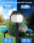 Brightown 4Pack Solar Spot Lights Outdoor with 58 LED & 1800mAh, IP67 Solar Lights Outdoor Waterproof with 3 Light Modes, 2-in-1 Dual Use Outdoor Solar Lights for Yard, Garden and Pathway (Cool White)