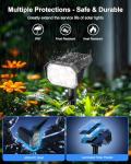 Brightown 4Pack Solar Spot Lights Outdoor with 58 LED & 1800mAh, IP67 Solar Lights Outdoor Waterproof with 3 Light Modes, 2-in-1 Dual Use Outdoor Solar Lights for Yard, Garden and Pathway (Cool White)