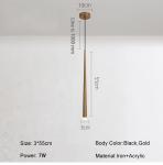 Nordic Modern LED Chandelier Bedroom Headboard 7W AC100-220V Light Tube Family Kitchen Ddining Room Interior Decoration