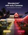 eufy Permanent Outdoor Lights E22, 150ft with 90 Triple-LED Lights, Smart RGBWW, Daily and Holiday, Up to IP67 Waterproof, AI Lighting Themes for Halloween, Christmas, Links with Cameras, White
