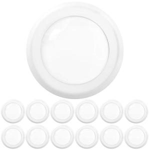 Sunco Lighting 12 Pack 5/6” LED Disk Lights Flush Mount Ceiling Light Fixture Recessed 6000K Daylight Deluxe, 100W Equivalent 15W, 1050LM, Dimmable Low Profile Surface Mount ETL.