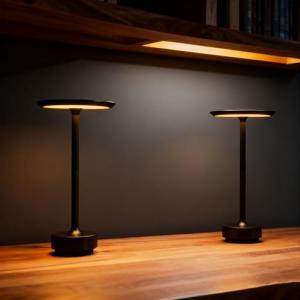 Kortyio Cordless Table Lamp - Portable Rechargeable LED Night Light - 3 Color Stepless Dimming with Memory Function Battery Powered for Patio, Bedroom, Living Room, Restaurant