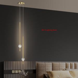 Italy Designer Crystal Bedside Pendant Lamp Modern Minimalist Restaurant Bar Table Led  Copper Lamp Cafe Bedroom Chandeliers