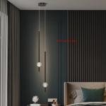 Italy Designer Crystal Bedside Pendant Lamp Modern Minimalist Restaurant Bar Table Led  Copper Lamp Cafe Bedroom Chandeliers