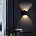 Ralbay LED Modern Black Indoor Wall Sconce 2-Pack 10W Modern LED Aluminum Wall Mounted Light Fixture Lamps Up and Down Wall Sconce for Indoor Living Room Bedroom Hallway (Warm White Light, 3000K)