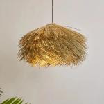 Rattan Hand Woven Pendant Lights for Ceiling Shop Bar Grass Japan Hanging Lamp Living Room Chandelier Loft Room Decor Lustre LED