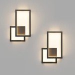 Ralbay 2-Pack Modern Indoor Wall Sconce 20W Aluminum Up and Down LED Modern Black Wall Sconce for Indoor Living Room Bedroom Hallway (Warm White Light, 3000K)