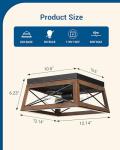 DEWENWILS Farmhouse Flush Mount Ceiling Light with Wood Grain Finish, 2-Light Metal Light Fixture for Kitchen Hallway Entryway Porch