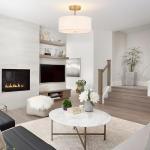 Febeleven 3-Light Semi Flush Mount Ceiling Light Modern Gold Drum Light Fixtures with White Fabric Cover Shade Round Chandelier for Bedroom Living Room Kitchen and Hallway