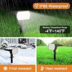 WELALO Solar Spot Lights Outdoor, [6 Pack/65 LED/3 Modes] Solar Landscape Spotlights, Solar Powered Christmas Halloween Lights, IP68 Waterproof Wall Lights for Walkway Yard Garden Driveway(Cool White)