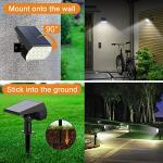 WELALO Solar Spot Lights Outdoor, [6 Pack/65 LED/3 Modes] Solar Landscape Spotlights, Solar Powered Christmas Halloween Lights, IP68 Waterproof Wall Lights for Walkway Yard Garden Driveway(Cool White)