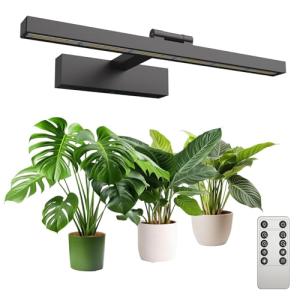 SANSI Grow Lights for Indoor Plants, 35W Wall Mounted Plant Light Full Spectrum(350W Equiv), High PPFD Plant Lamp with 4-Level Dimmable, Auto On Off 4 8 12 Hrs Remote Control for Seeding Growing