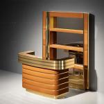 Light Luxury Muntjac Deerskin High-end Wine Cabinet Italian Art Custom Bar Table Villa Home Wall Locker