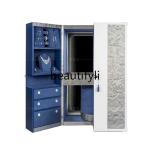D2520 Modern light luxury solid wood floor-to-ceiling jewelry cabinet, wall locker, Italian high-end flannel jewelry cabinet
