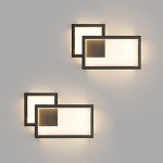 Ralbay 2-Pack Modern Indoor Wall Sconce 20W Aluminum Up and Down LED Modern Black Wall Sconce for Indoor Living Room Bedroom Hallway (Warm White Light, 3000K)