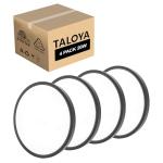 TALOYA Black Led Light Fixture Ceiling Flush Mount, Surface Mounted Fixture for Bedroom Office Porch Stairwell Utility Room 12 Inch 5CCT Lighting Options 4-Pack