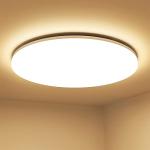 Lepro 11 inch 24 watt Flush Mount LED Ceiling Light 2400 Lumen 200 watt Equivalent, Waterproof, 3000 Kelvin Soft Warm White Bright Ceiling Fixture for Bedroom, Bathroom, Kitchen,Laundry, Living Room