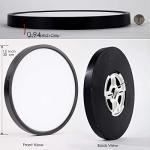 TALOYA Black Led Light Fixture Ceiling Flush Mount, Surface Mounted Fixture for Bedroom Office Porch Stairwell Utility Room 12 Inch 5CCT Lighting Options 4-Pack